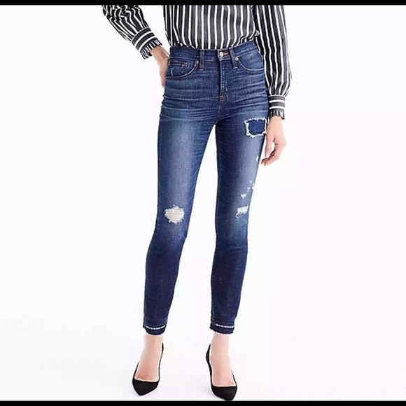 J. Crew Denim - J Crew Toothpick 9" High Rise Distressed Jeans 29